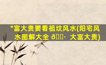 *
富大贵要看祖坟风水(阳宅风水图解大全 🕷  大富大贵)